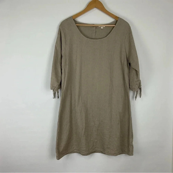 Garnet Hill Tie Sleeve Dobby‎ Dress Size 14 - Picture 1 of 7